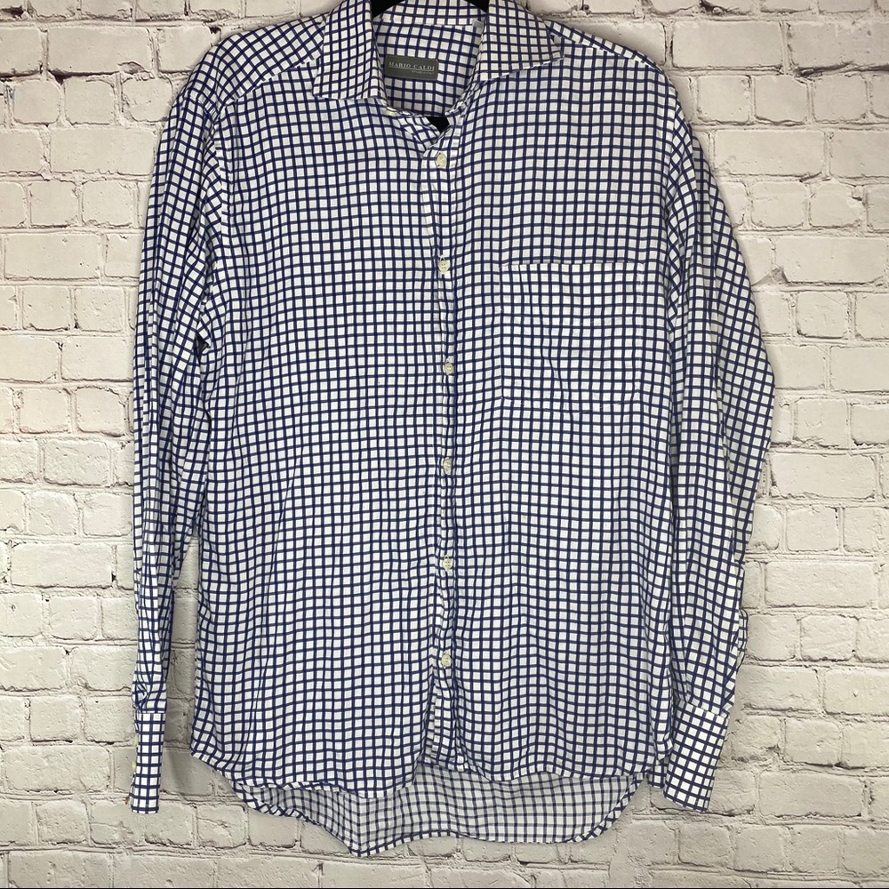 Mario Caldi Men’s Blue Button Down Size 39